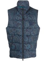 ETRO gilet zippé à motif cachemire - Bleu