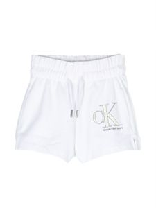 Calvin Klein Kids short à logo imprimé - Blanc