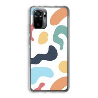 Memphis Shapes Blue: Xiaomi Redmi Note 10 Pro Transparant Hoesje