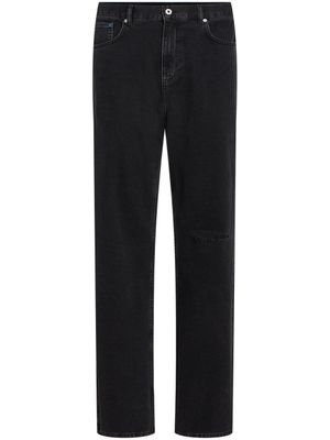 Karl Lagerfeld Jeans jean droit à patch logo - Noir