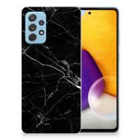 Samsung Galaxy A72 | TPU | Siliconen hoesje | Marmer Zwart - Origineel Cadeau Vader