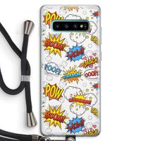 Pow Smack: Samsung Galaxy S10 Plus Transparant Hoesje met koord