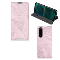 Sony Xperia 5 III Standcase Marble Pink - Origineel Cadeau Vriendin