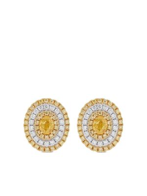 HYT Jewelry puces d'oreilles en or 18ct pavées de diamants