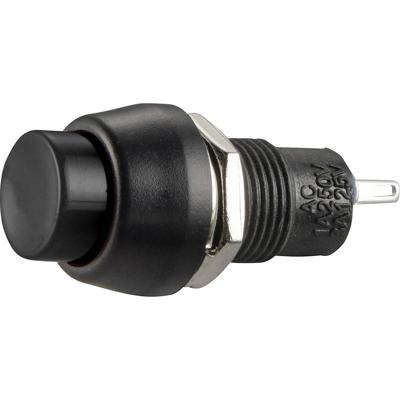 TRU COMPONENTS 1587725 TC-R13-84B-05BK Drukschakelaar 250 V/AC 1 A 1x uit/aan Continu 1 stuk(s)