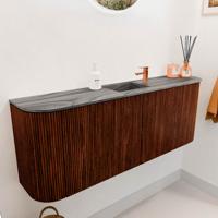 Toiletmeubel Mondiaz Joya Dlux | 113.2 cm | Meubelkleur Ruby | Faye wastafel Sombra Wasbak Midden | 1 kraangat