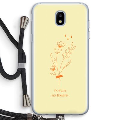 No rain no flowers: Samsung Galaxy J5 (2017) Transparant Hoesje met koord