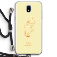 No rain no flowers: Samsung Galaxy J5 (2017) Transparant Hoesje met koord