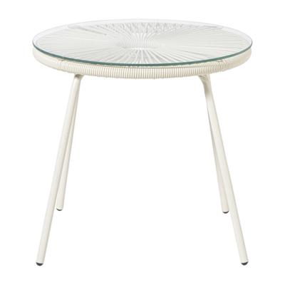 Tuintafel Hawaii - beige/transparant - ø45x42 cm