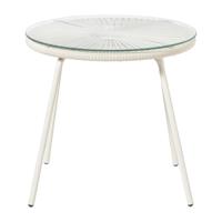 Tuintafel Hawaii - beige/transparant - ø45x42 cm