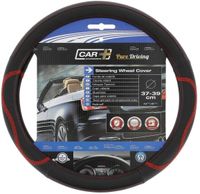 Race Sport auto stuurhoes 37   39 cm PVCzwart/rood - thumbnail