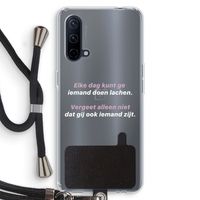 gij zijt ook iemand: OnePlus Nord CE 5G Transparant Hoesje met koord