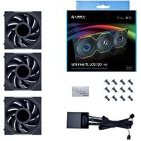 Lian Li UNI FAN TL LCD Series 120mm 3-Pack Black