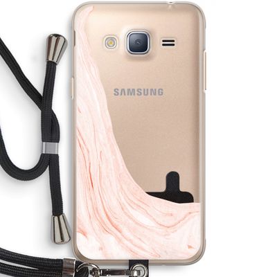 Peach bath: Samsung Galaxy J3 (2016) Transparant Hoesje met koord