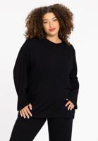 Yoek Oversized shirt LOUNGE | Zwart | Maat 58/60