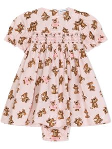 Dolce & Gabbana Kids robe Baby Leopard à fronces - Rose