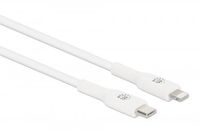 Manhattan USB-kabel USB-C stekker, Apple Lightning stekker 1.00 m Wit 394512 - thumbnail
