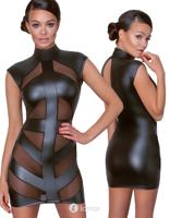 * COTTELLI Mattlook mini jurk met powernet inzet, CC2717905