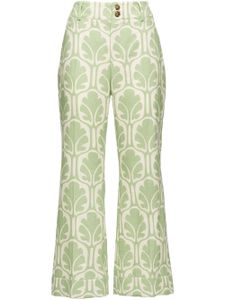 La DoubleJ pantalon court à motif géométrique - Vert