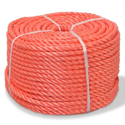 Touw gedraaid 12 mm 250 m polypropyleen oranje