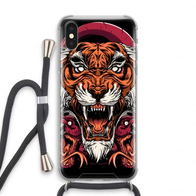 Tiger and Rattlesnakes: iPhone X Transparant Hoesje met koord