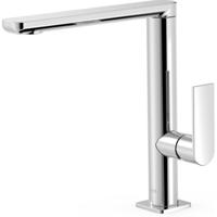 Wastafelkraan Tres Loft | Opbouw | Draaibare uitloop | Mengkraan | Hoog model | 1-hendel | Rond | Chroom