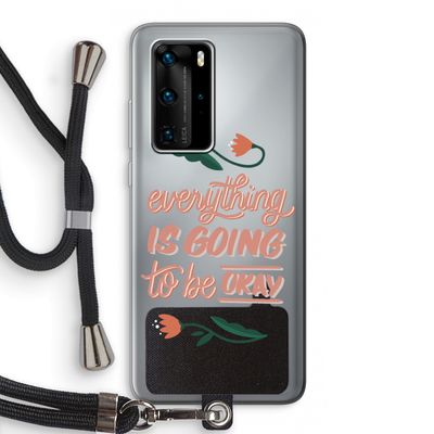 Optimistic flower girl: Huawei P40 Pro Transparant Hoesje met koord