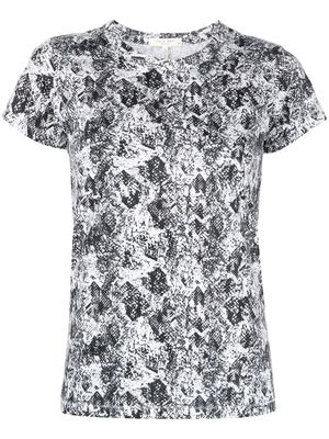 rag & bone t-shirt à imprimé peau de serpent - Noir