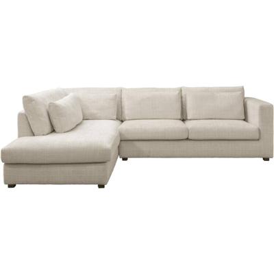 Leen Bakker - Hoekbank Chelsea Links - Cyclamen - Off-white - Stof - Wit - 214x294x90 Cm