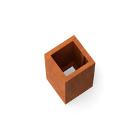 Artesa Rechthoekige plantenbak cortenstaal L30 x B30 x H60 cm zonder bodem - Geroba
