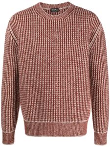 Zegna pull à motif en jacquard - Rouge