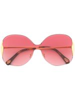 Chloé Eyewear lunettes de soleil à monture oversize - Or