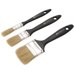 FX Tools Verfkwasten set 3x stuks - plat met echt haar - breedtes 12/25/50 mm - schilderen