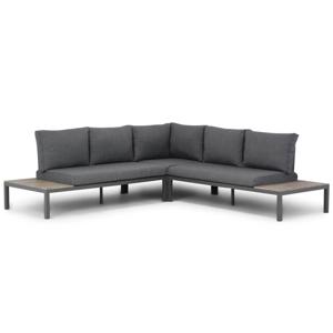 Domani Furniture La Festa platform loungeset 3 dlg antraciet/polywood