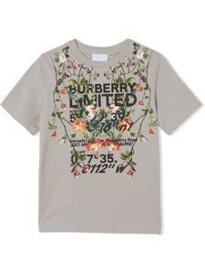 Burberry Kids t-shirt à imprimé graphique - Gris