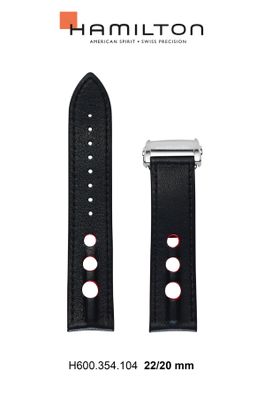 Horlogeband Hamilton H690354104 Leder Bi-Color 22mm