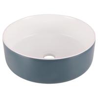 Differnz MIRA Waskom - 36x12cm - keramiek- blauw/wit 38.009.04