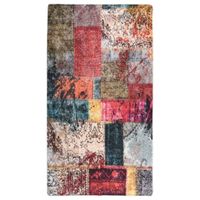 VidaXL Vloerkleed wasbaar anti-slip patchwork 190x300 cm meerkleurig - thumbnail