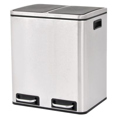 vidaXL Pedaalemmer voor recycling 30 L roestvrij staal vidaXL Pedaalemmer voor recycling 30 L roestvrij staal
