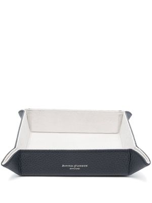Aspinal Of London plateau Tidy en cuir - Bleu