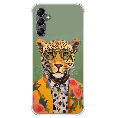 Samsung Galaxy A14 shockproof hoesje - Luipaard hipster