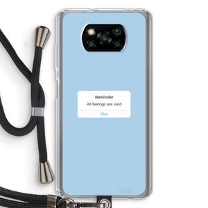 Reminder: Xiaomi Poco X3 NFC Transparant Hoesje met koord