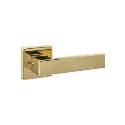 Intersteel deurkruk Amsterdam met rozet massief verdekt 53x53x10mm met nokken - PVD messingkleur