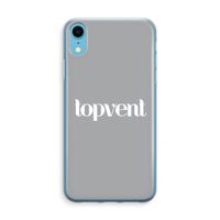 Topvent Grijs Wit: iPhone XR Transparant Hoesje