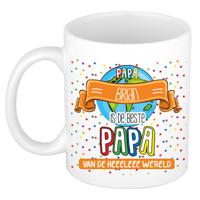 Naam mok papa Brian - wit - de beste - keramiek - 300 ml - Vaderdag/verjaardag