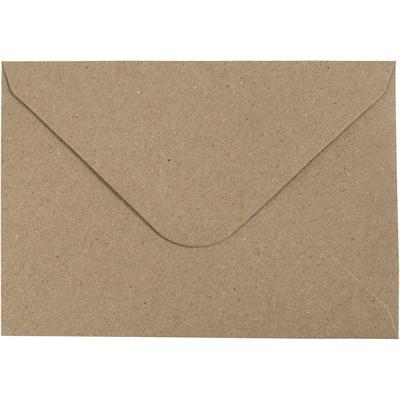 Creativ Company Gerecyclede envelop, afmeting envelop 11,5x16 cm, 120 gr, naturel, 50 stuk/ 1 doos