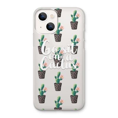 Cactus quote: iPhone 13 Transparant Hoesje
