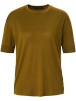 Gebreid shirt 100% scheerwol korte mouwen Van Windsor groen - thumbnail