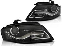 Tuning-Tec Koplampen dagrijlicht voor Audi A4 B8 04 08- 11 TRU DRL ZWART - thumbnail