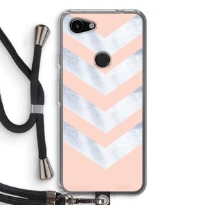 Marmeren pijlen: Pixel 3a Transparant Hoesje met koord